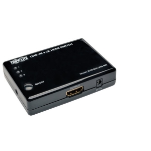 Tripp Lite 3-Port HDMI Switch for Video and Audio, 4Kx2K UHD at 24/30 Hz with Remote Control.