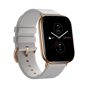 Zepp Moon Grey Leather Strap Smart Watch