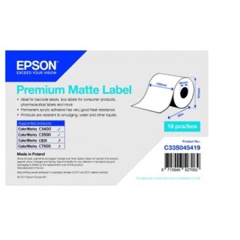 Epson Premium Matte Label Cont.R, 105mm x 35m