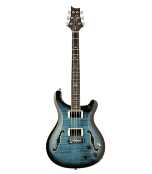 PRS SE Hollowbody II Piezo Guitar Peacock Blue Finish, Hard Case Included