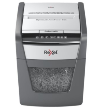 Rexel RXLSHROPT50x Optimum Auto+50X Cross Cut Shredder Machine 