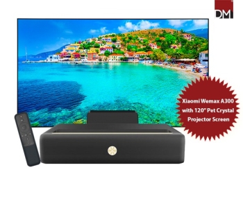 Xiaomi Wemax A300 4K Laser Projector with 120" Pet Crystal Fixed Frame Projector Screen